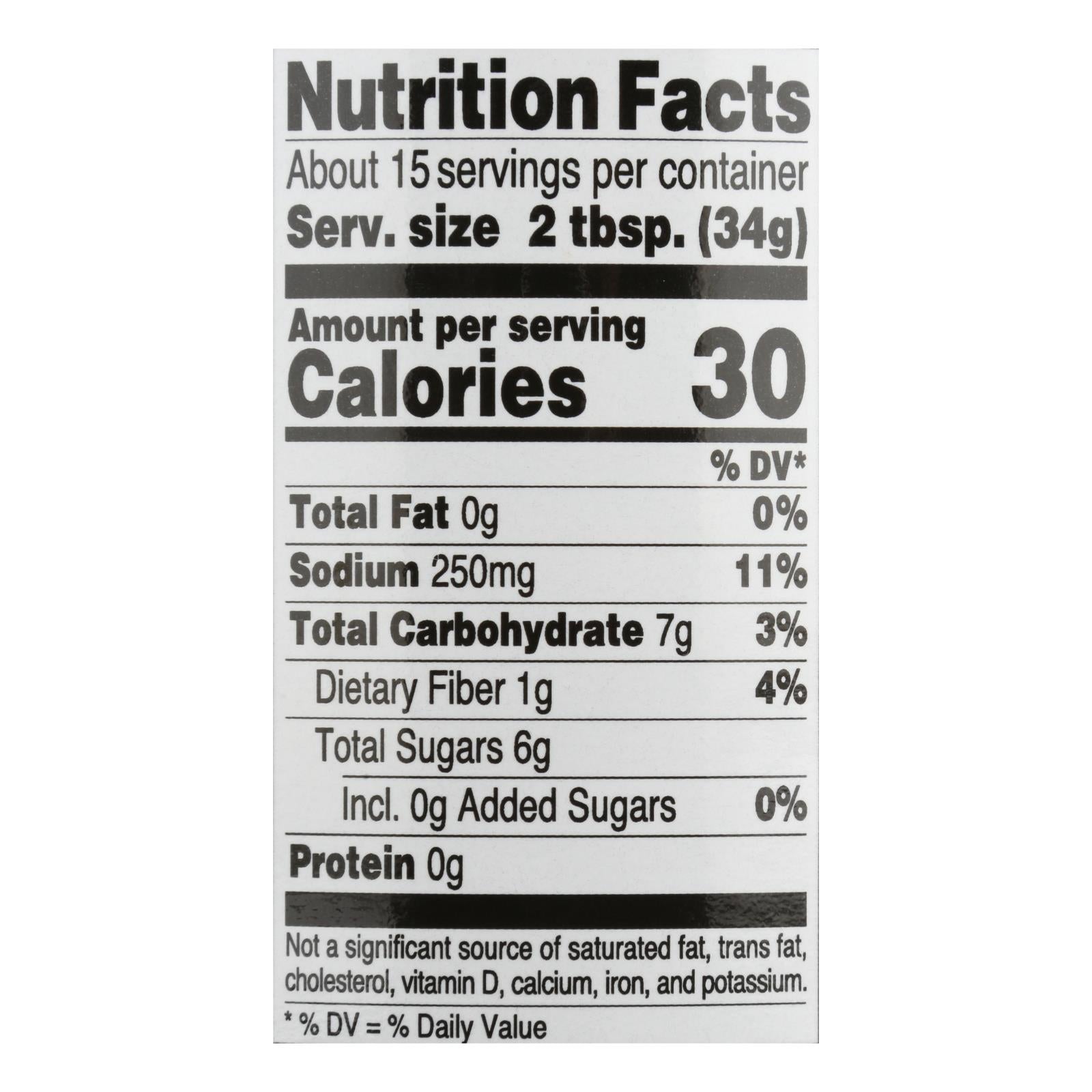True Made Foods - Bbq Sauce Memphis No Sugar - Case of 6-18 OZ