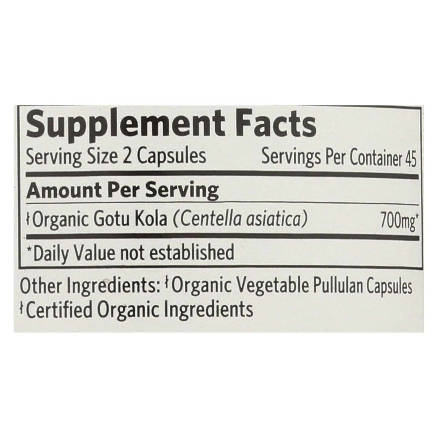 Organic India Tulsi Wellness Supplements, Gotu Kola  - 1 Each - 90 VCAP