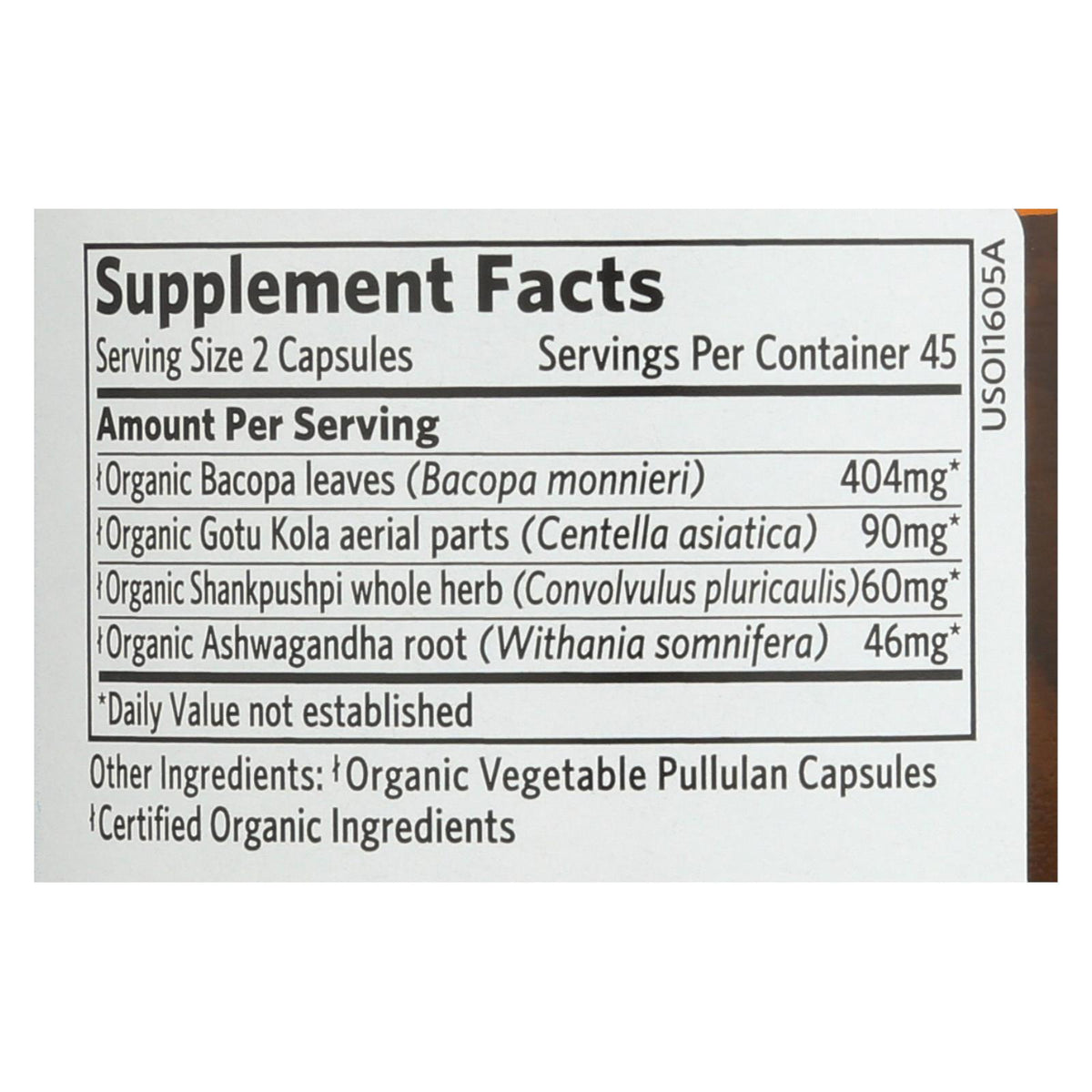 Organic India Usa Whole Herb Supplement  - 1 Each - 90 VCAP