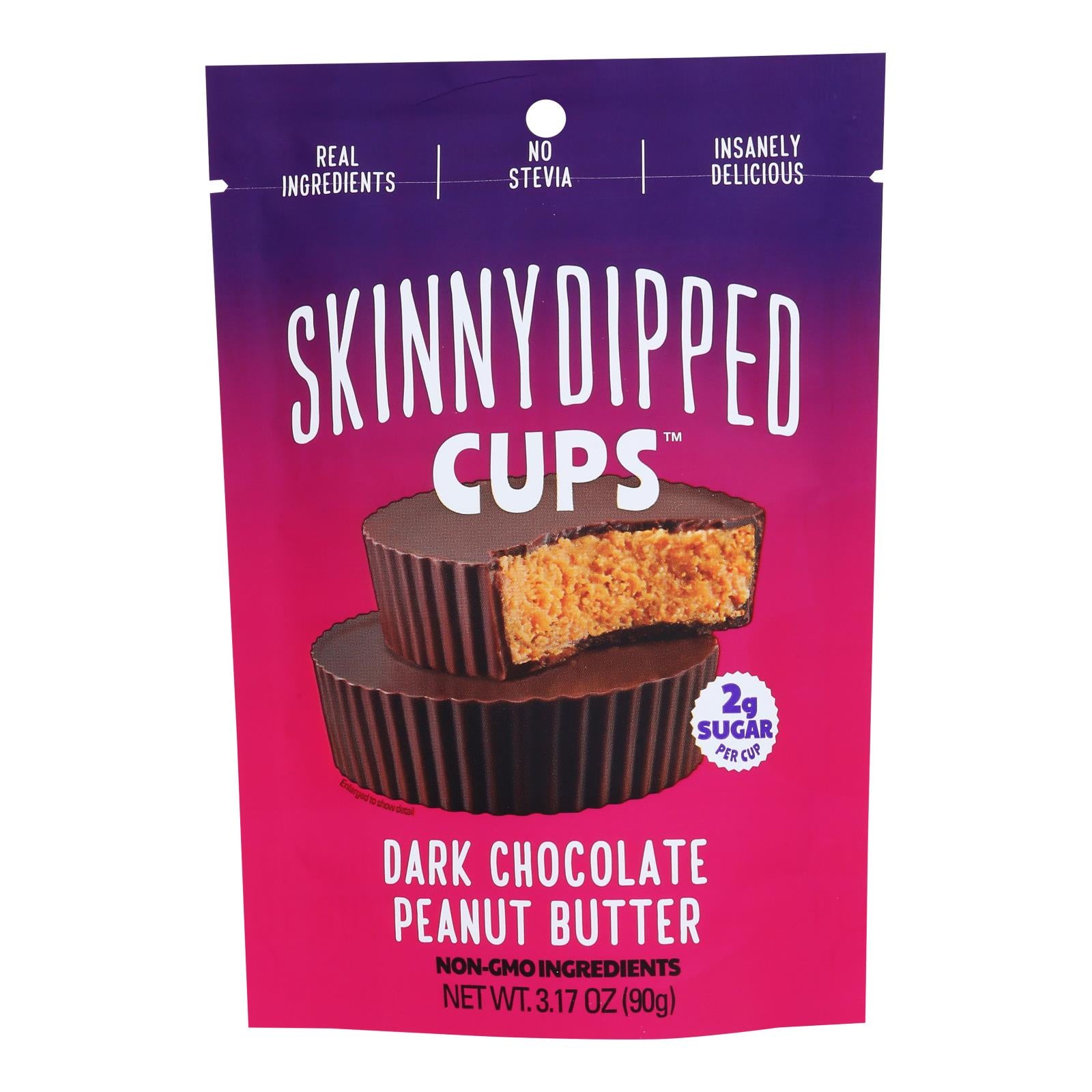 Skinnydipped, Peanut Butter Dark Chocolate Cups, Case Of 10, 3.17 oz
