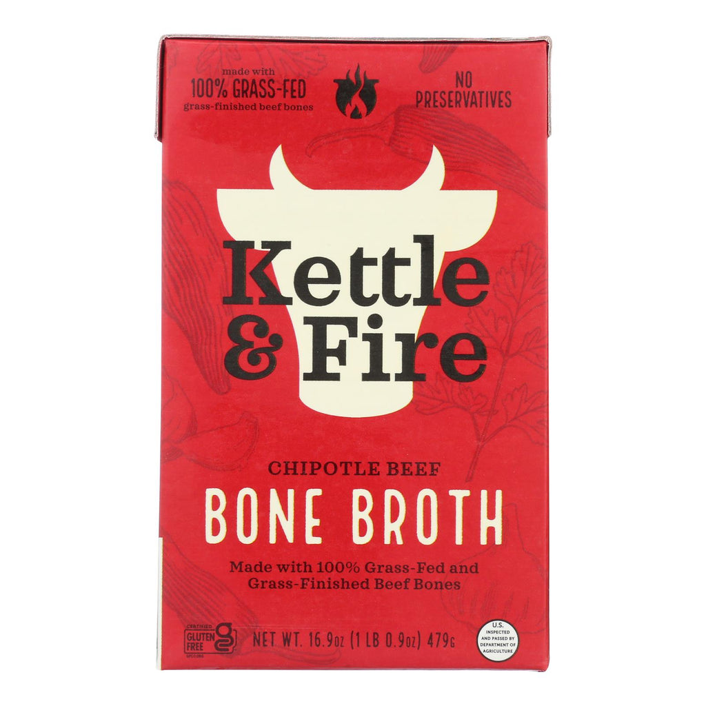 Kettle And Fire - Bone Broth Chipotle Beef - Case of 6 - 16.9 OZ