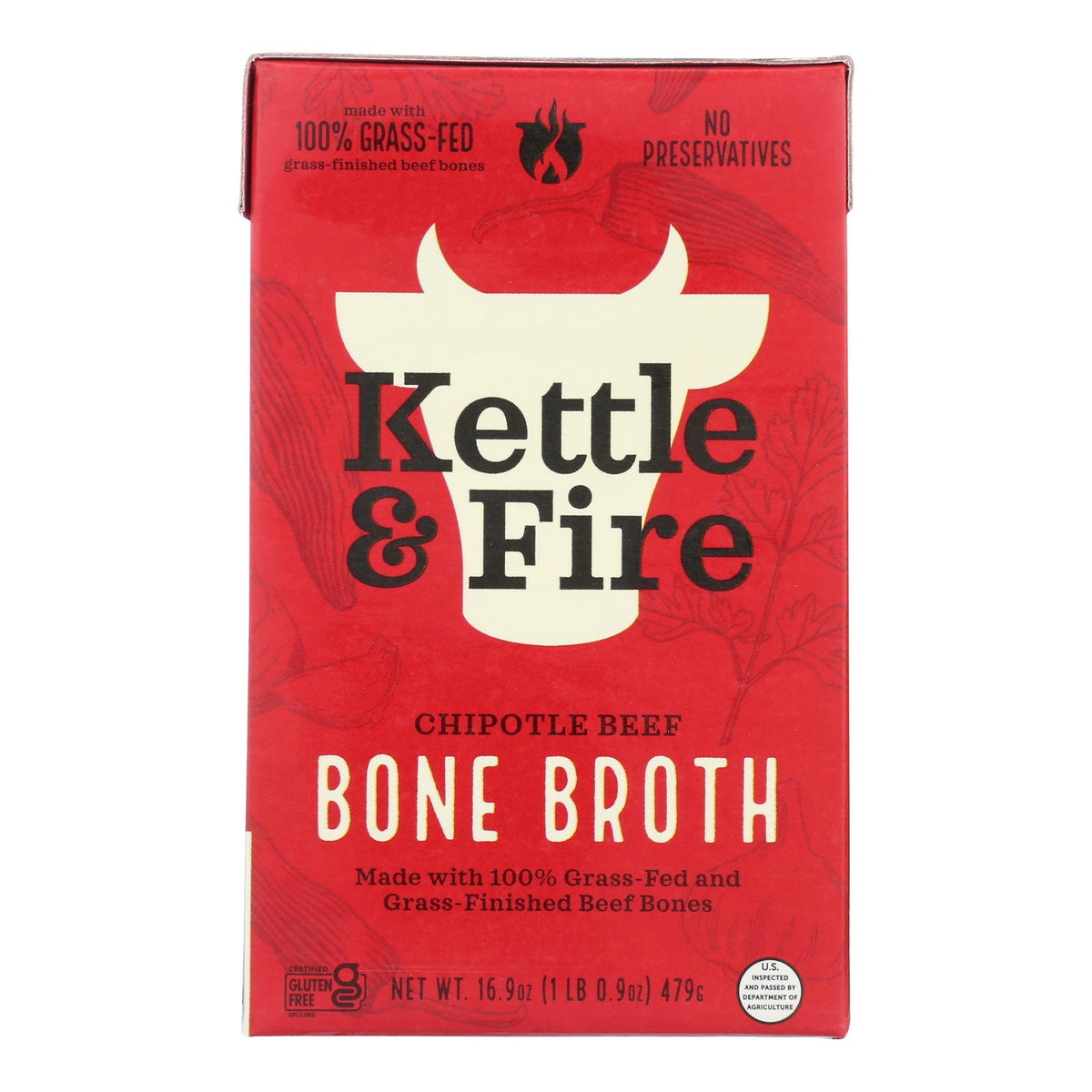 Kettle And Fire - Bone Broth Chipotle Beef - Case of 6 - 16.9 OZ