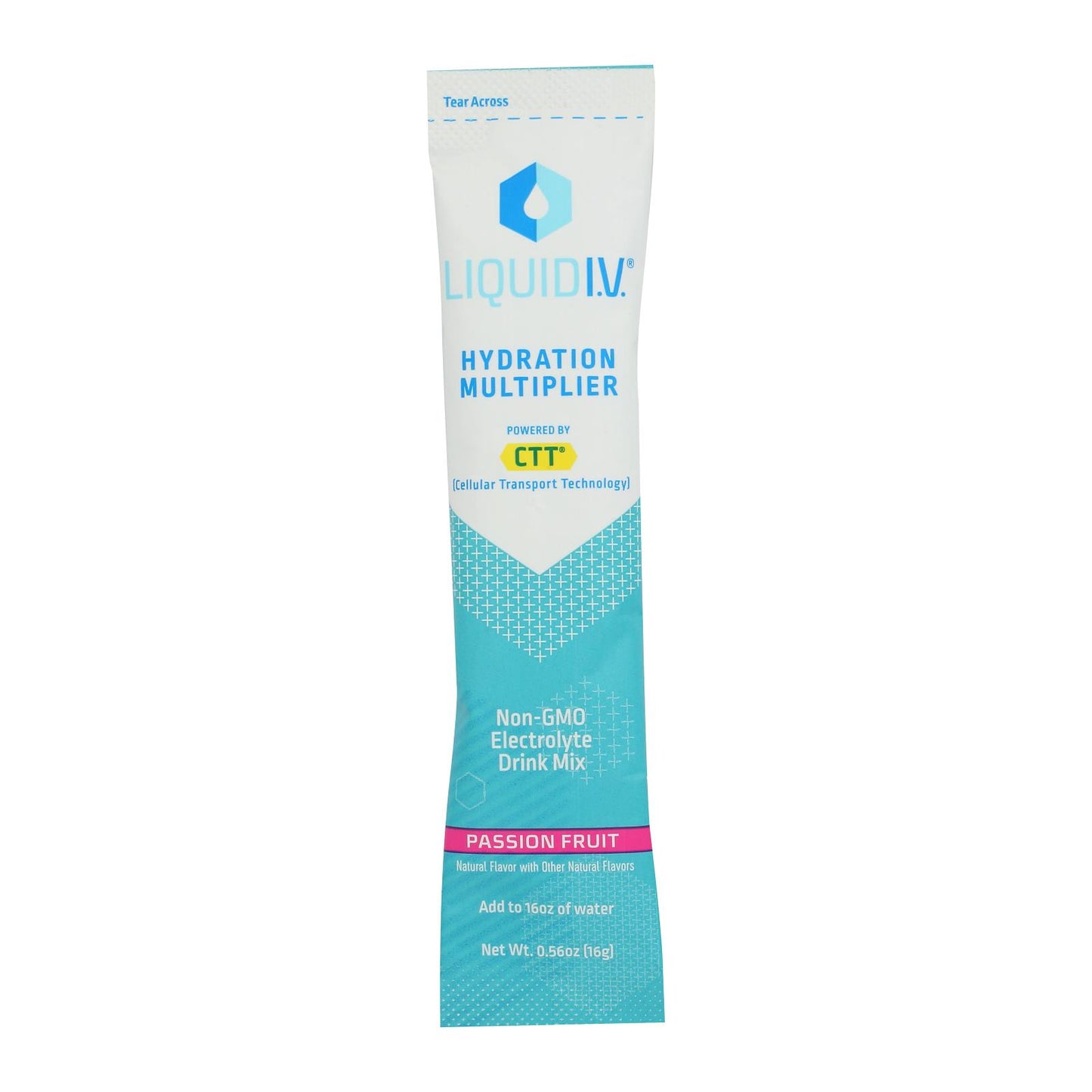 Liquid I.V., Hydration Multiplier Electrolyte Drink Mix Passion Fruit, Case Of 8, .56 oz