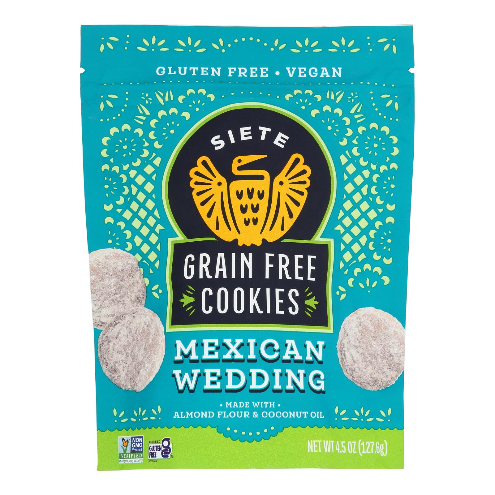Siete Family Foods, Cookie Grain Free Mexican Wedding, Case Of 10, 4.5 oz