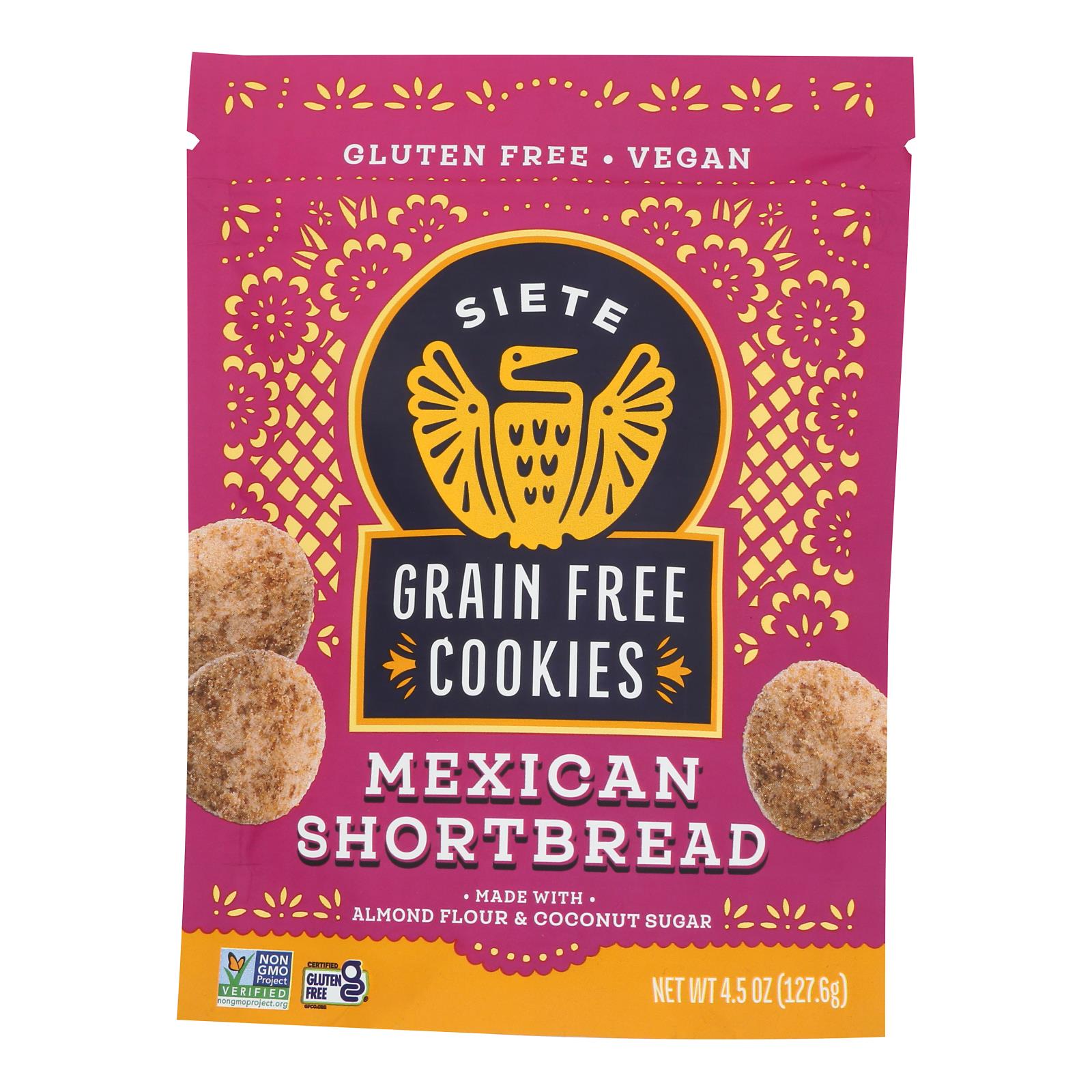 Siete Family Foods, Cookie Grain Free Mexican Shortbread, Case Of 10, 4.5 oz