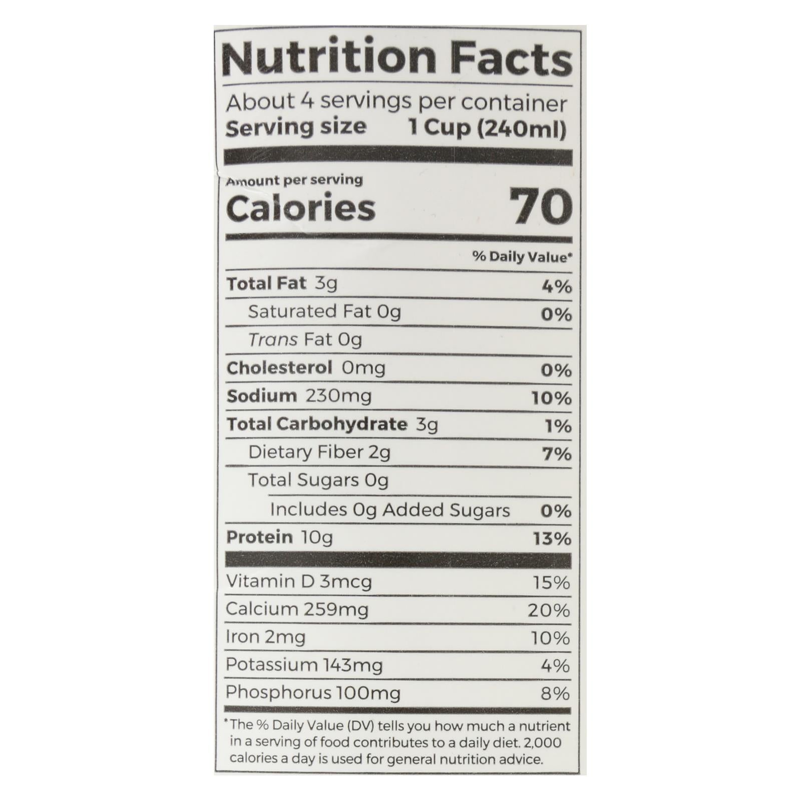 Orgain Organic Protein Almond Milk - Unsweetened Vanilla - Case of 6 - 32 FZ