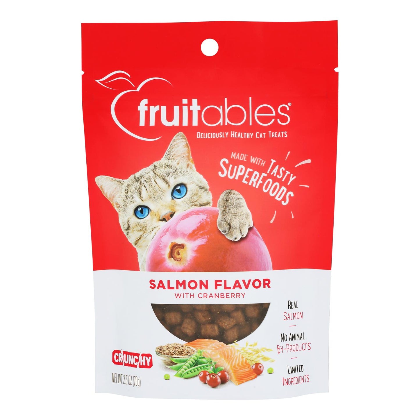 Fruitables - Cat Treats Salmon&cranberry - Case of 10-2.5 OZ