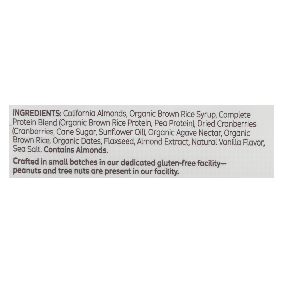 The Gluten Freeb Bar - Cranberry Toasted Almond - Gluten Free - Case of 12 - 2.05 oz