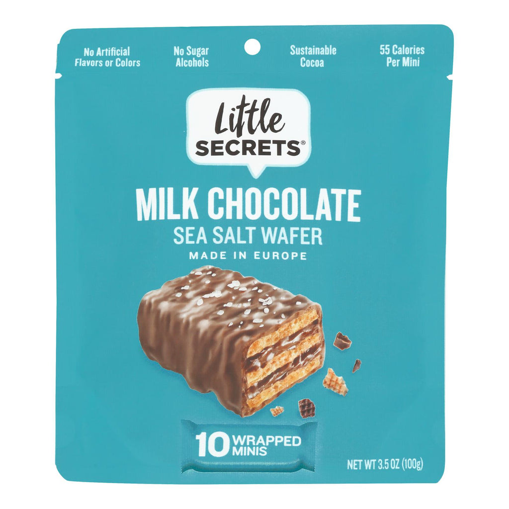 Little Secrets - Crispy Wafrs Milk Chocolate Sea Salt - Case of 6-3.5 OZ