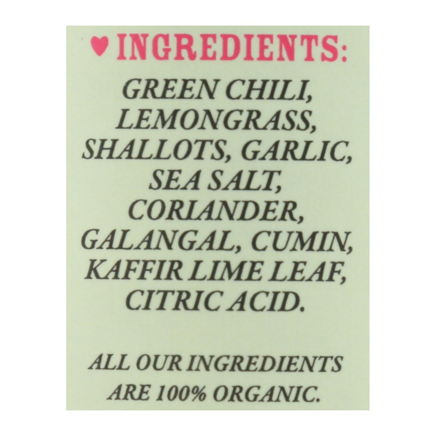 Mike's Organic Curry Love - Curypste Organic Green Thai Ms - Case of 6-4.23 OZ