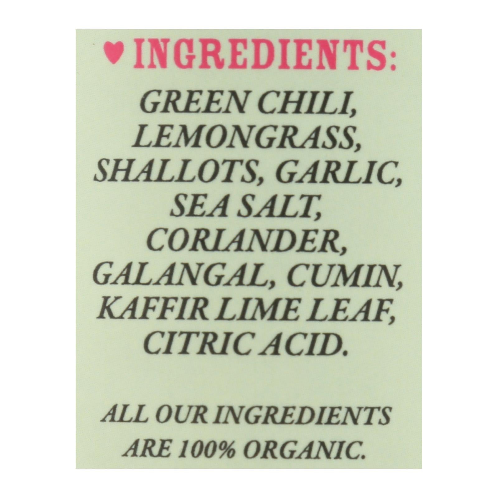Mike's Organic Curry Love - Curypste Organic Green Thai Ms - Case of 6-4.23 OZ