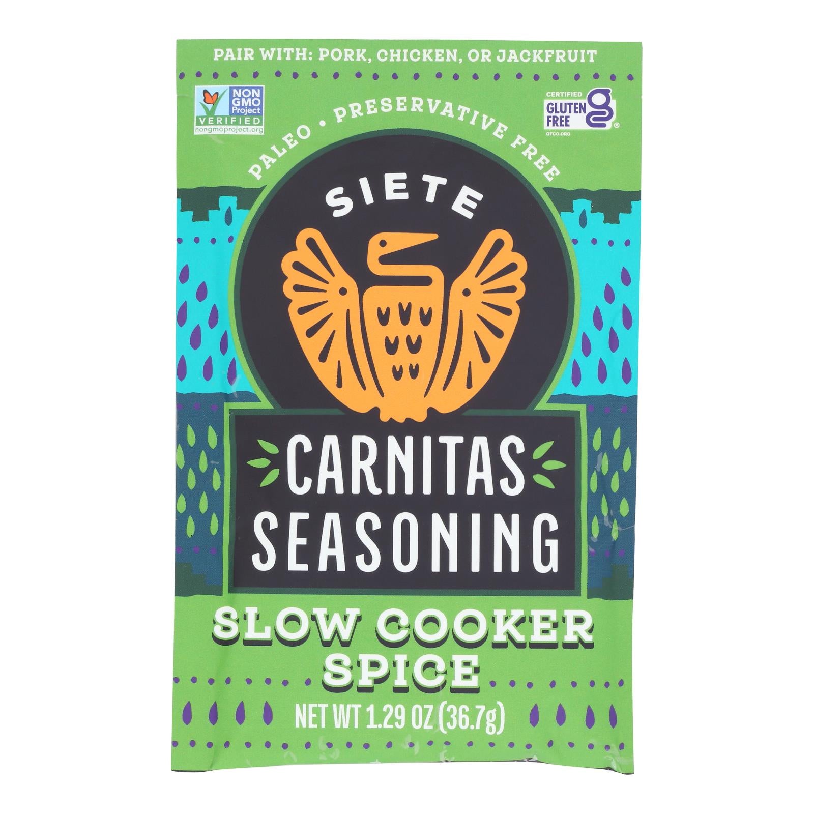 Siete - Seasoning Carnitas - Case of 12-1.29 OZ