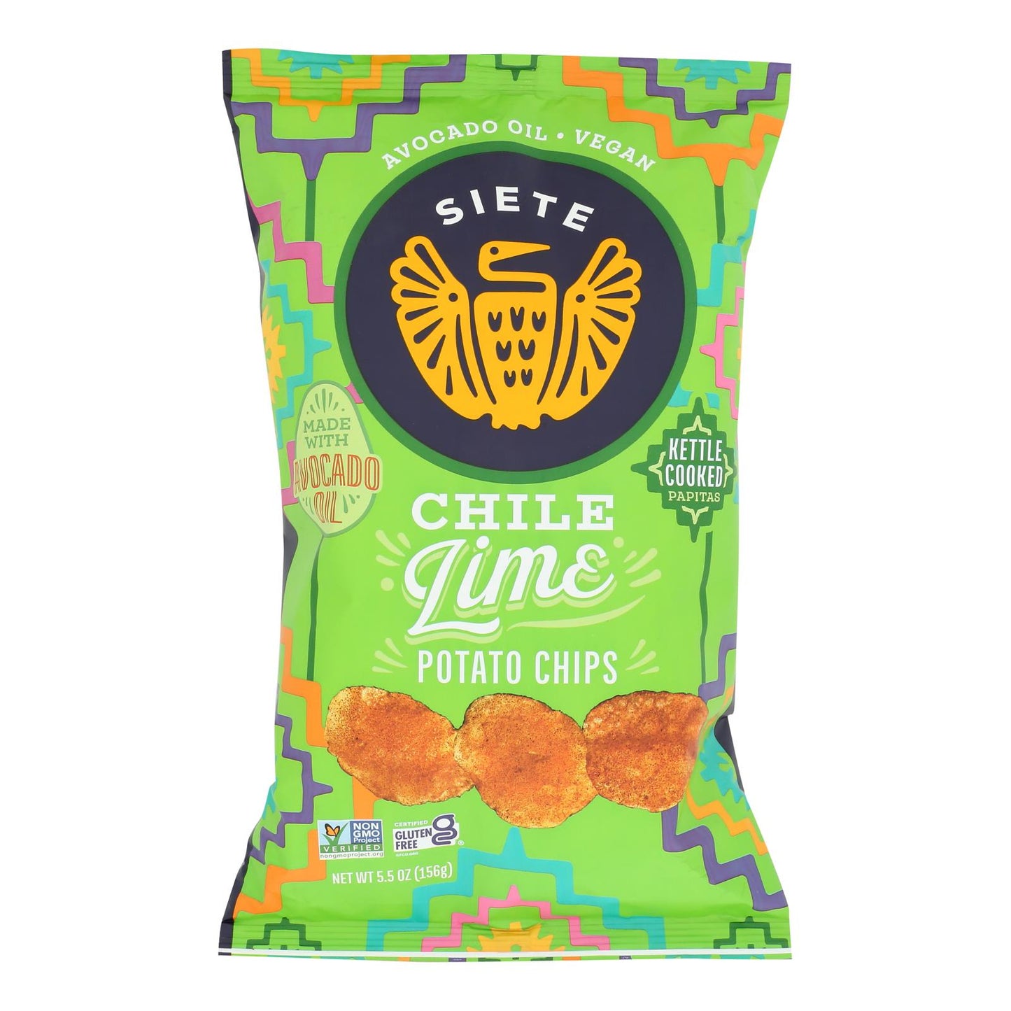 Siete - Kettle Chip Chile Lime - Case of 6-5.5 OZ