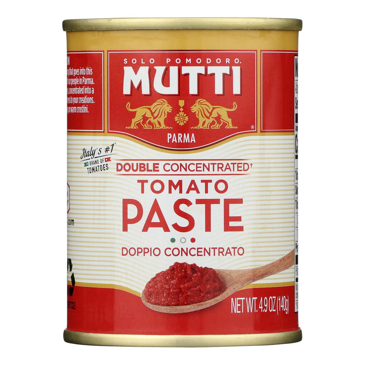 Solo Pomodoro Mutti Parma, Double Concentrated Tomato Paste - Case of 12 - 4.9 OZ