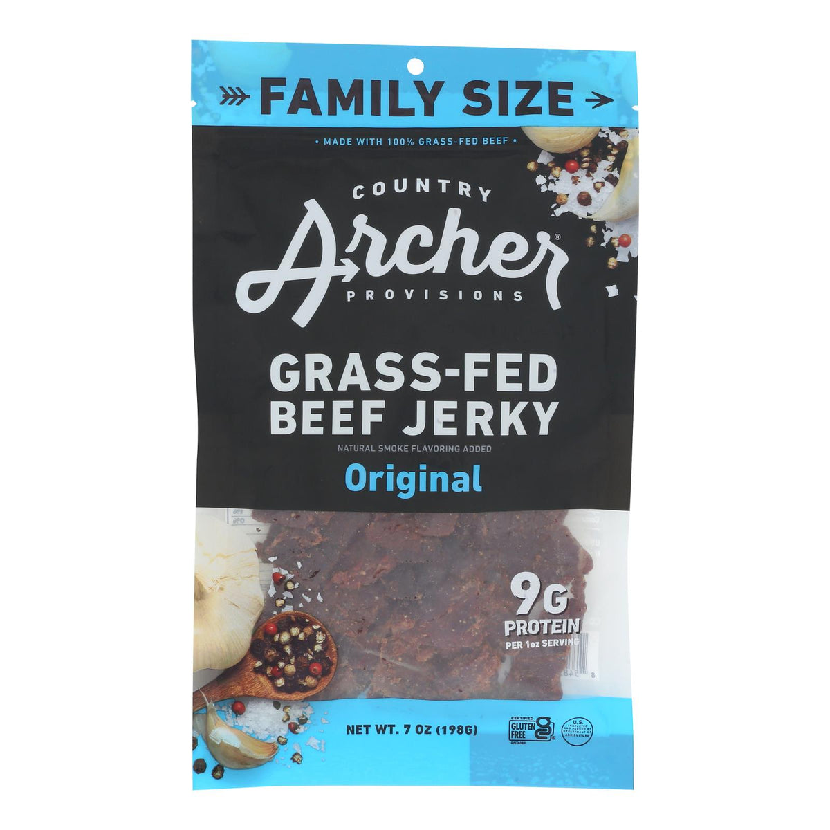Country Archer - Beef Jerky Original - Case of 8 - 7 OZ