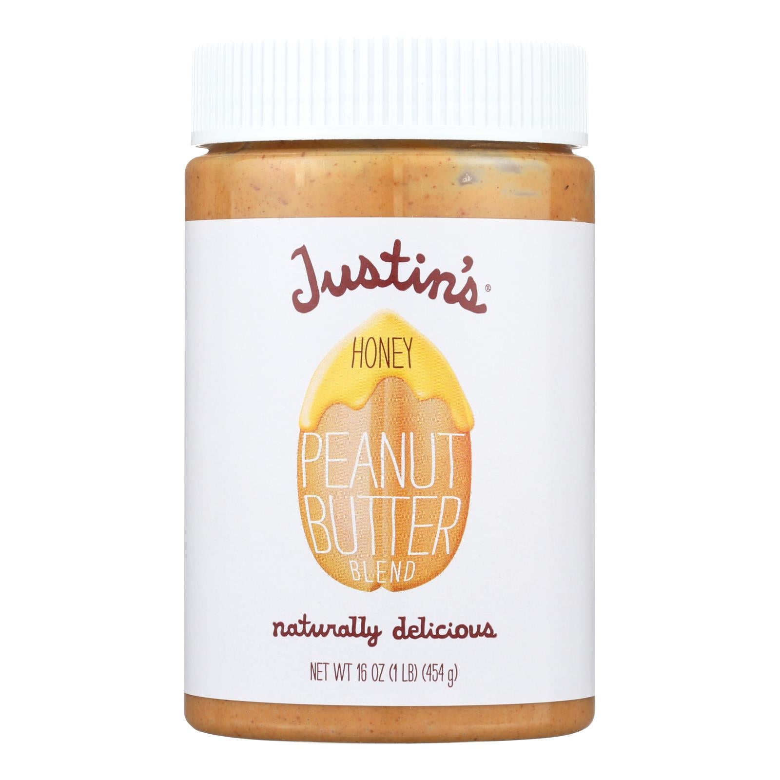 Justin's Nut Butter Peanut Butter - Honey - Case of 12 - 16 oz.