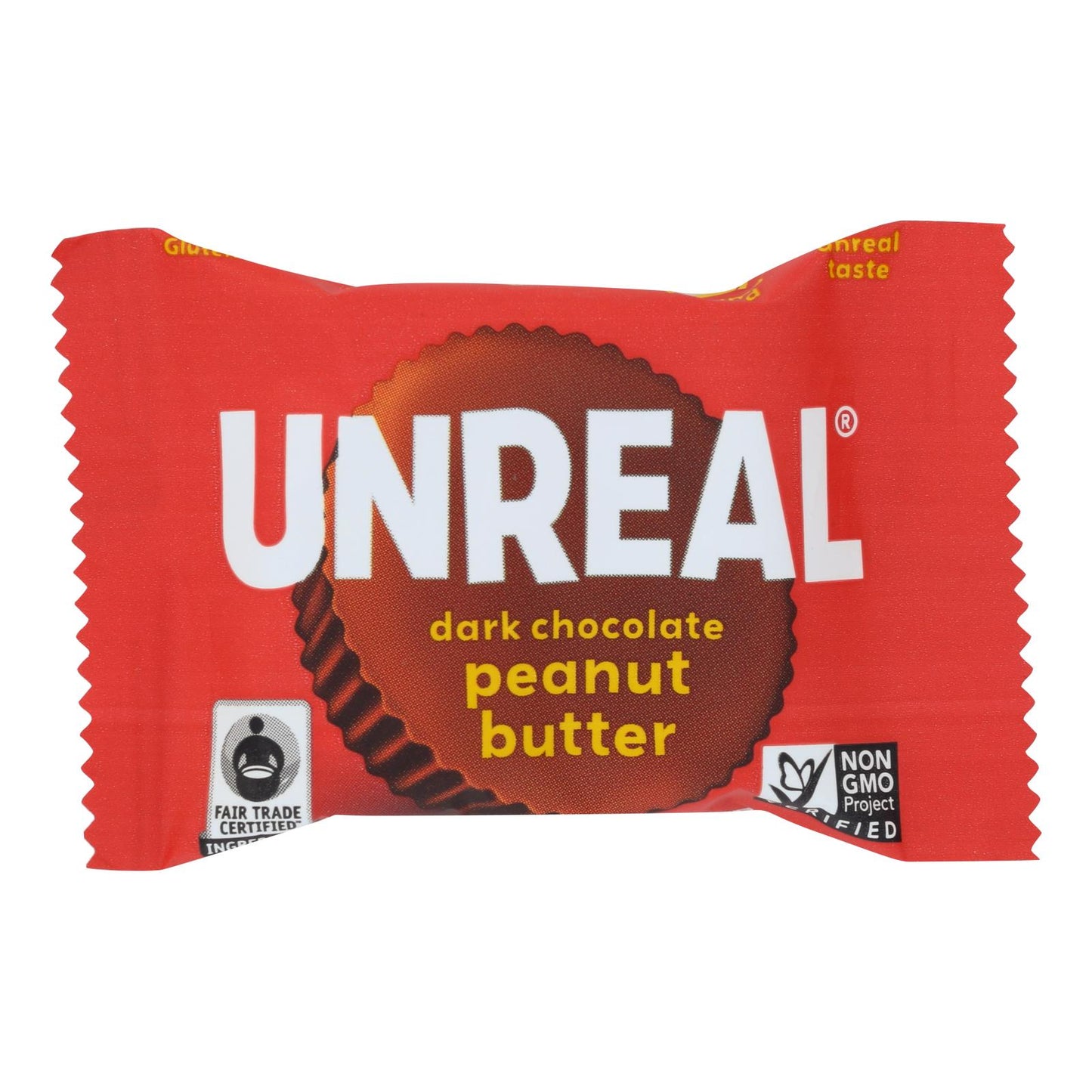 Unreal, Dark Chocolate Peanut Butter Cups Cups, Case Of 40, .5 oz