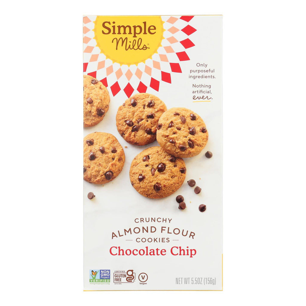 Simple Mills, Cookies Crunchy Chocolate Chip, Case Of 6, 5.5 oz