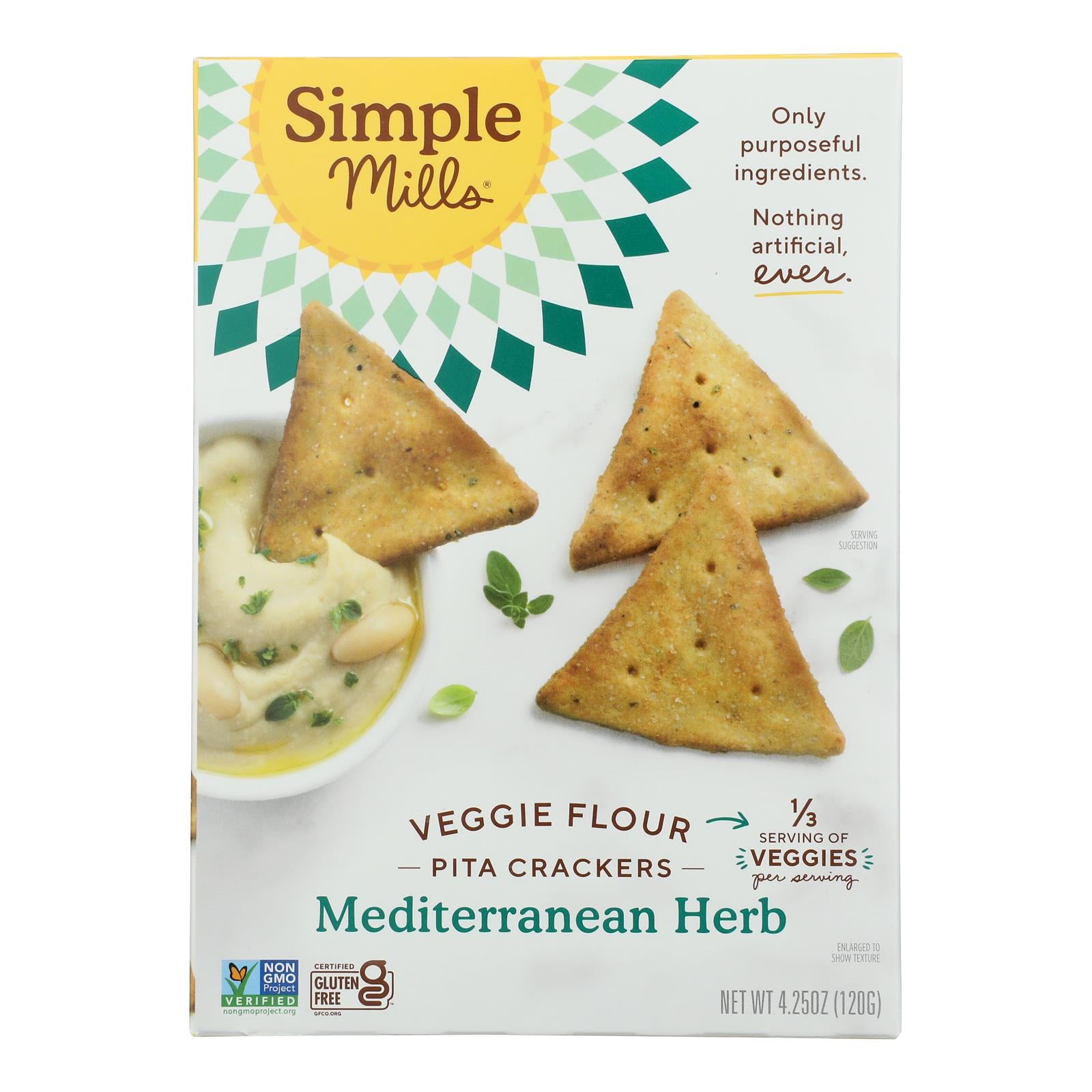 Simple Mills, Cracker Pita Medit Herb, Case Of 6, 4.25 oz