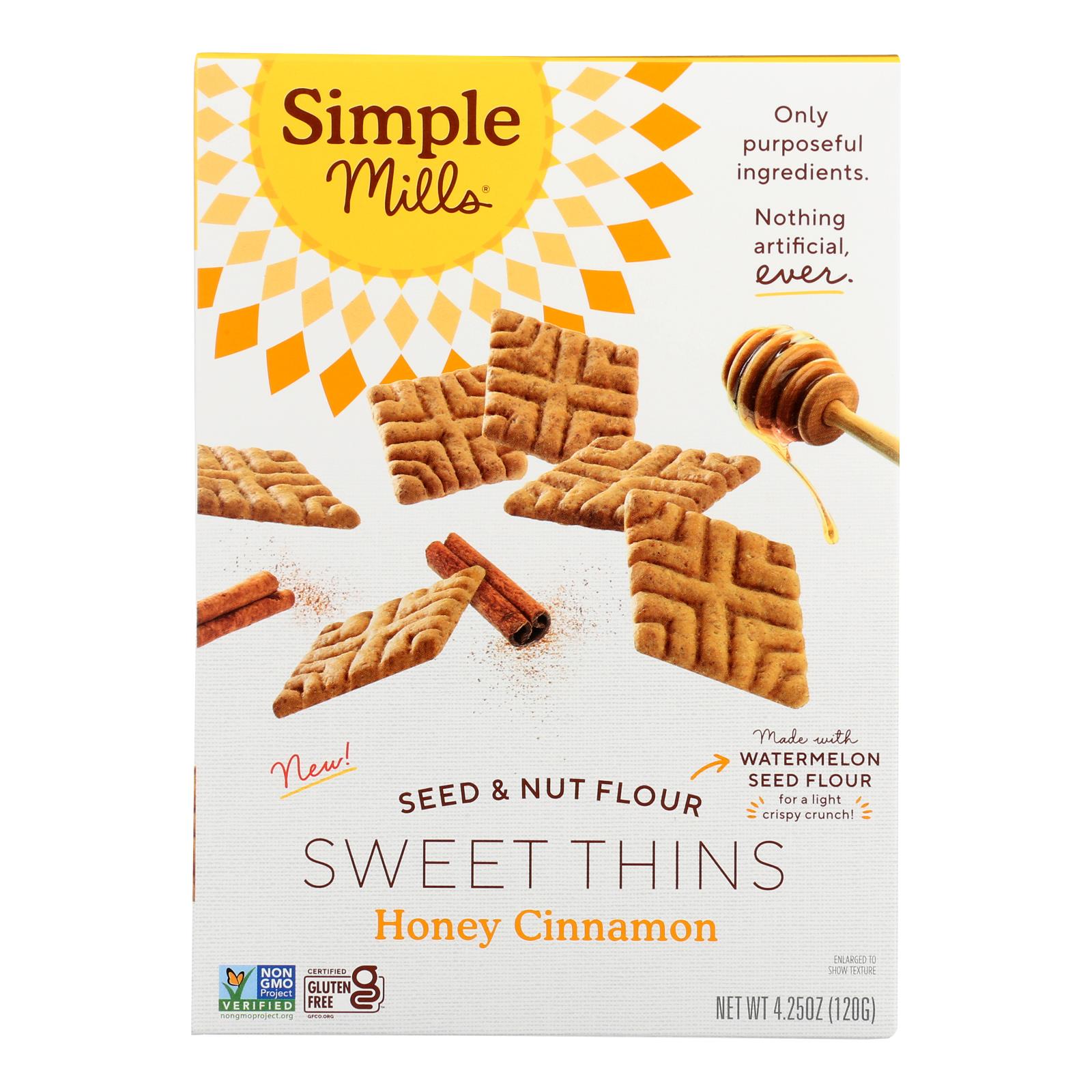 Simple Mills, Sweet Thins Honey Cinnamon, Case Of 6, 4.25 oz