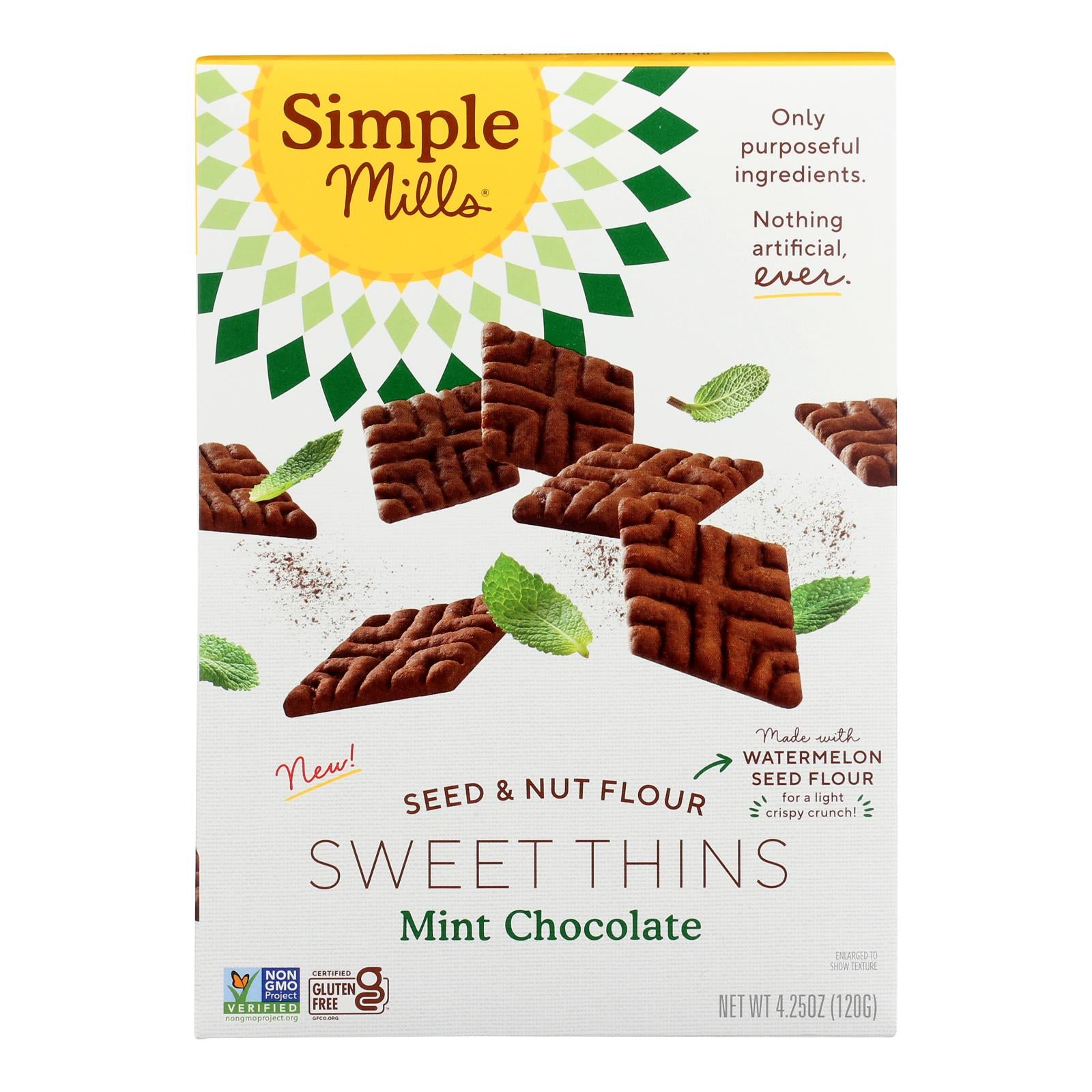 Simple Mills - Sweet Thins Chocolate Mint - Case of 6-4.25 OZ