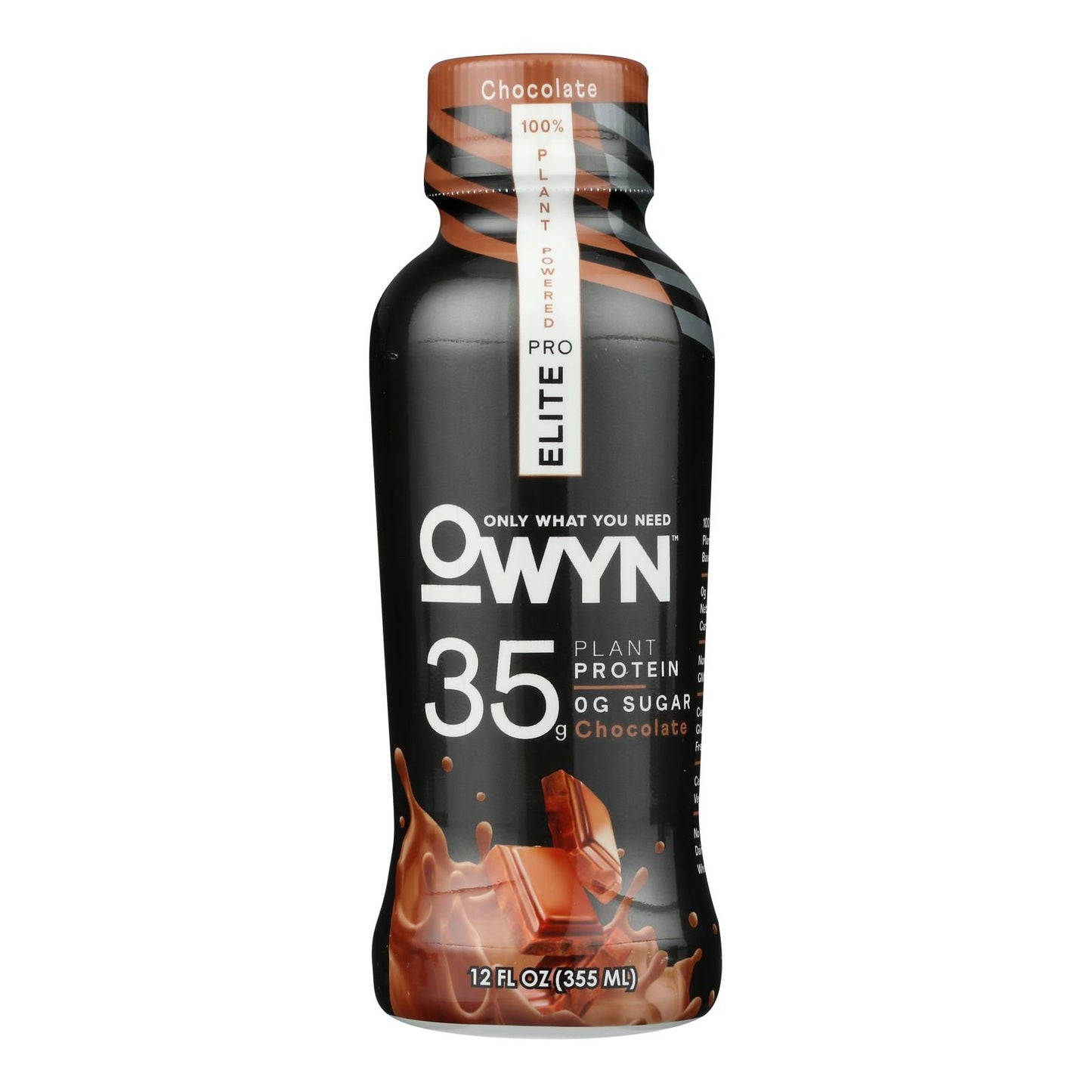 Only What You Need - Protein Dark Chocolate Elite Plnt - Case of 12-12 FZ