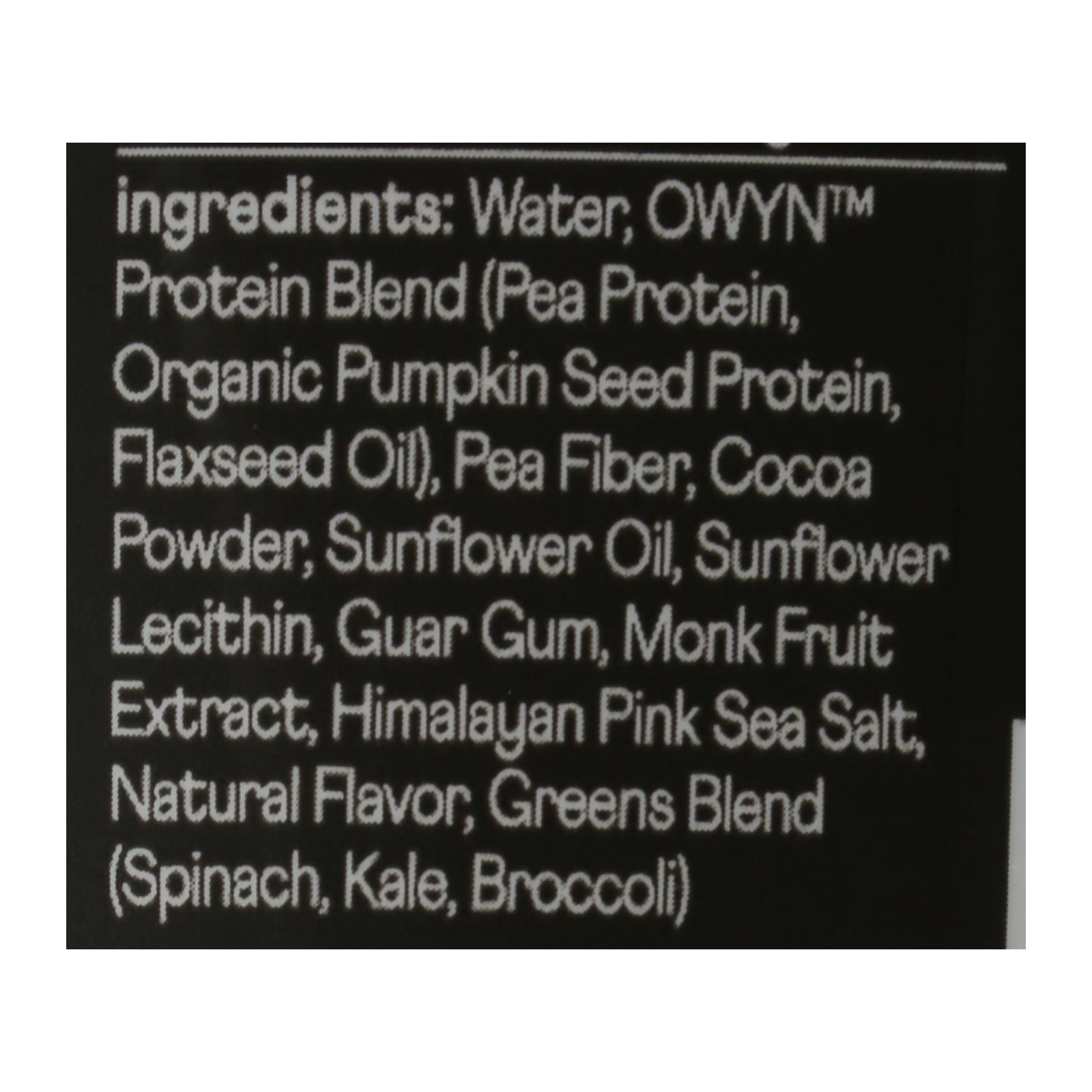 Only What You Need - Protein Dark Chocolate Elite Plnt - Case of 12-12 FZ