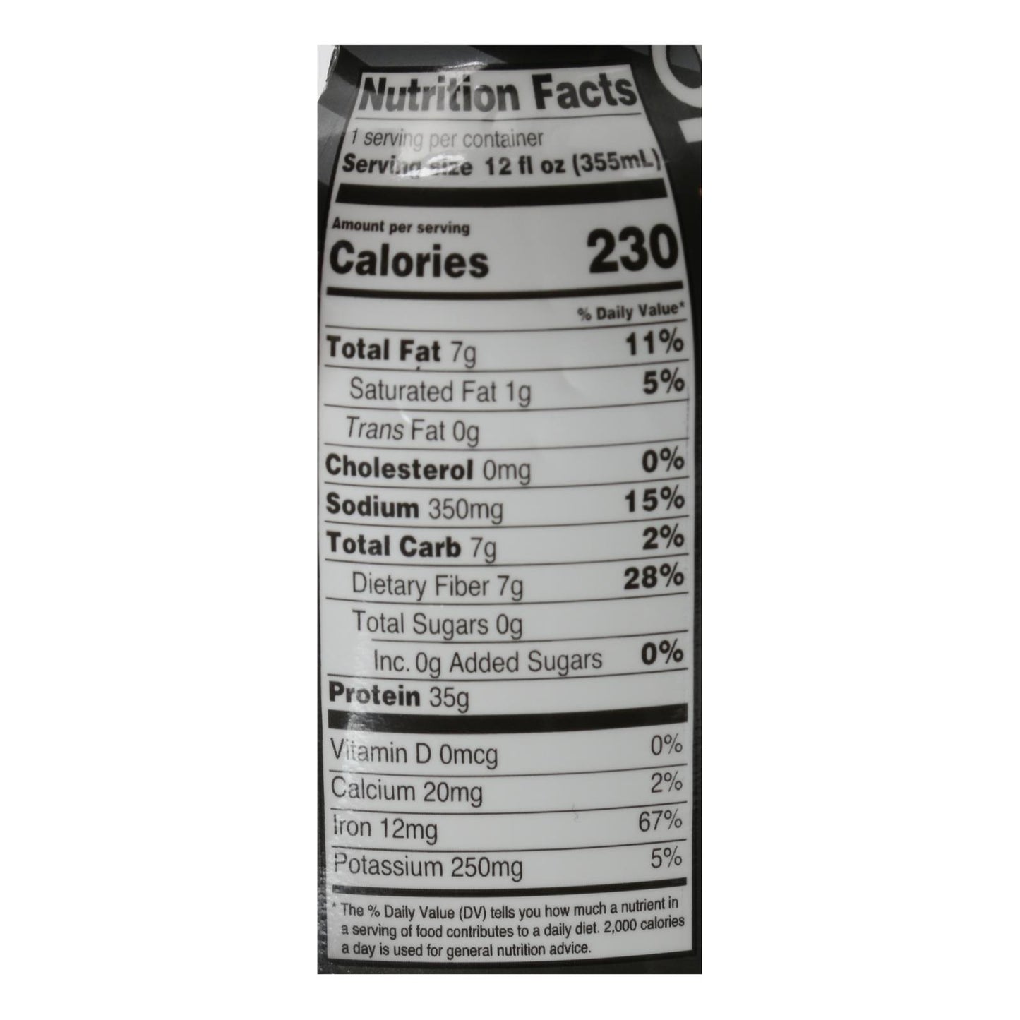 Only What You Need - Protein Dark Chocolate Elite Plnt - Case of 12-12 FZ