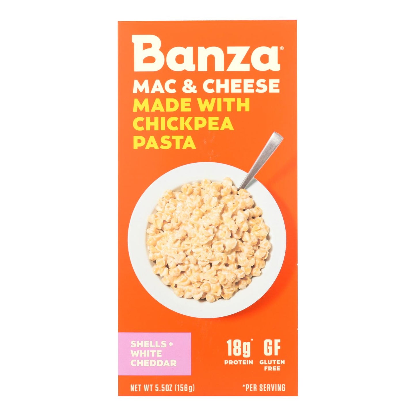 Banza - Chckpea Psta Wht Ched Shl - Case of 6-5.5 OZ
