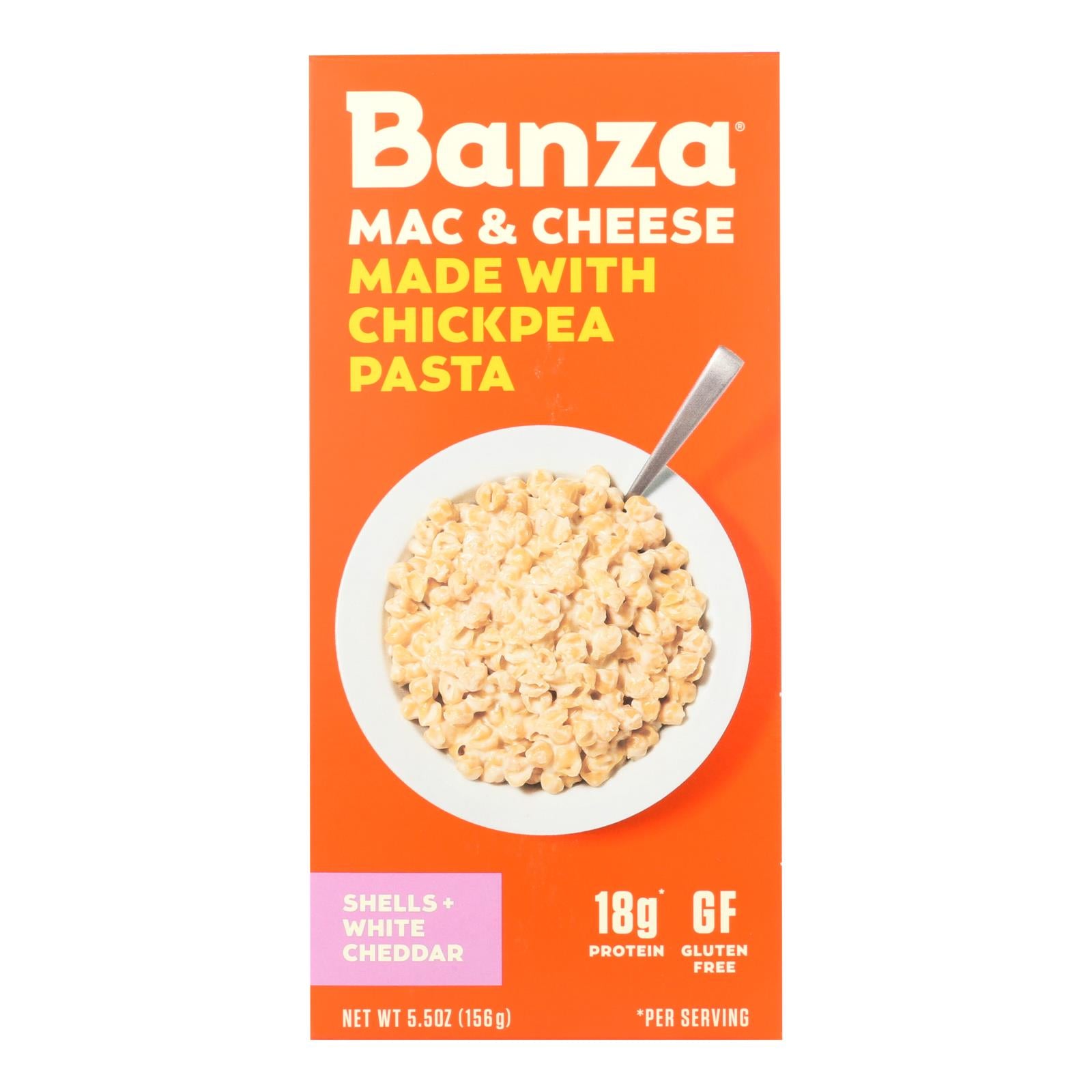 Banza - Chckpea Psta Wht Ched Shl - Case of 6-5.5 OZ