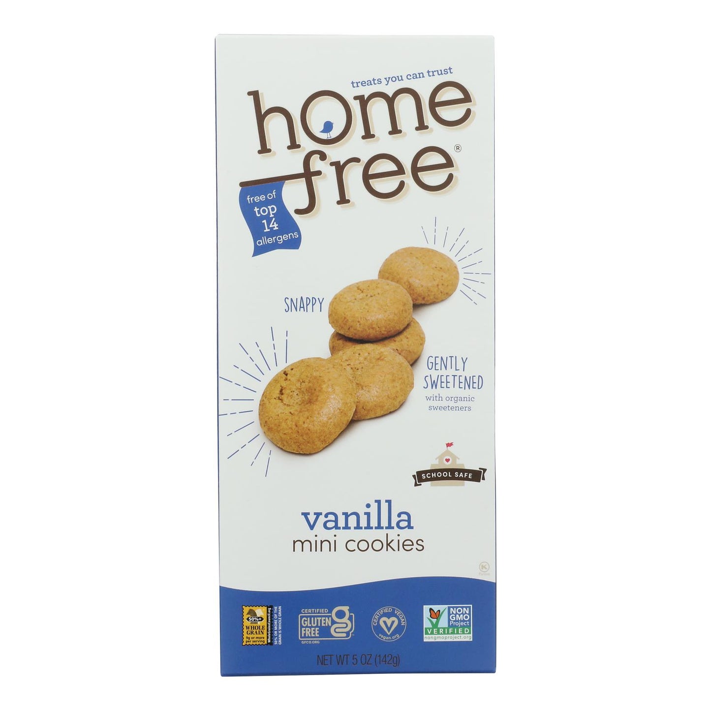 Homefree - Gluten Free Mini Cookies - Vanilla - Case of 6 - 5 oz.