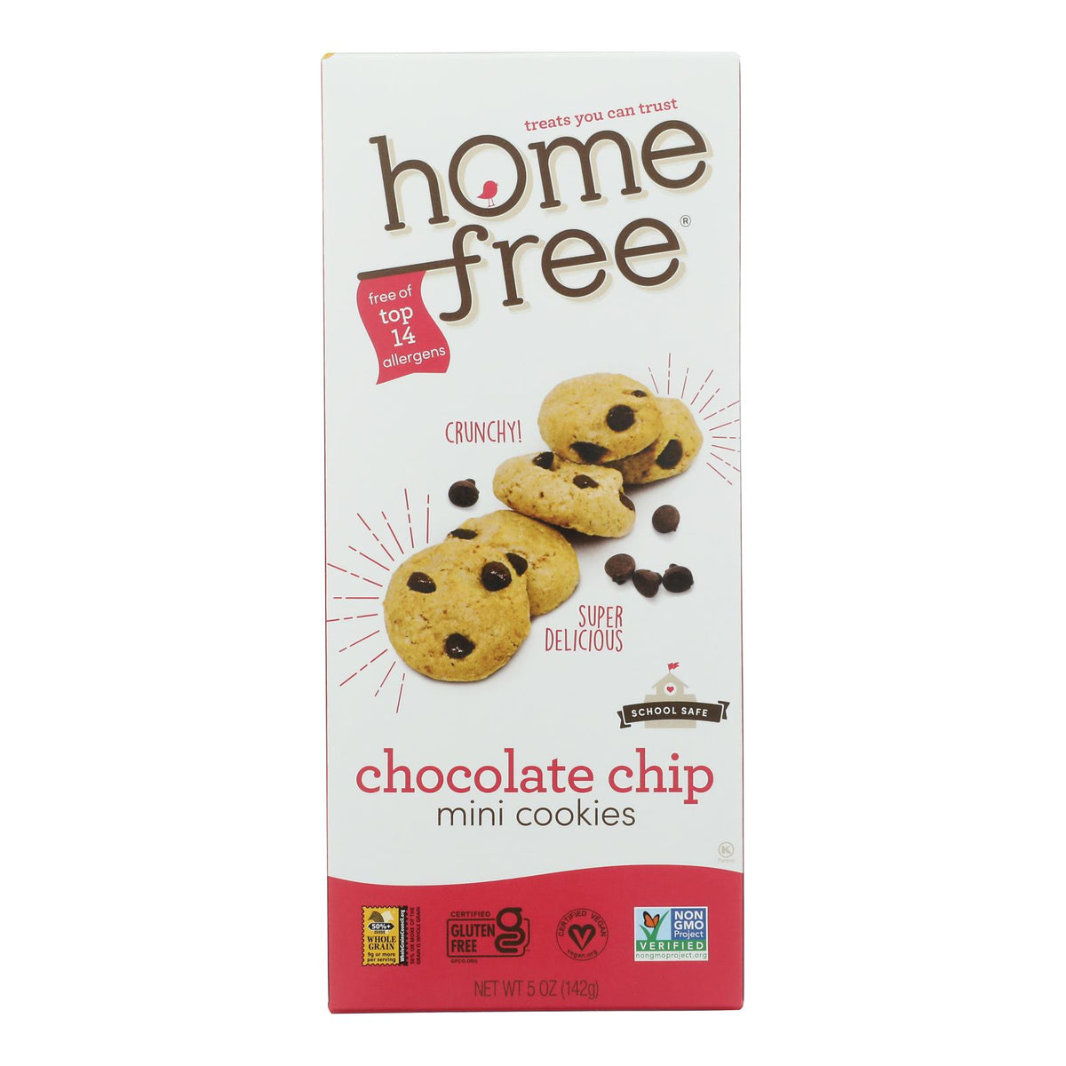 Homefree - Gluten Free Mini Cookies - Chocolate Chip - Case of 6 - 5 oz.