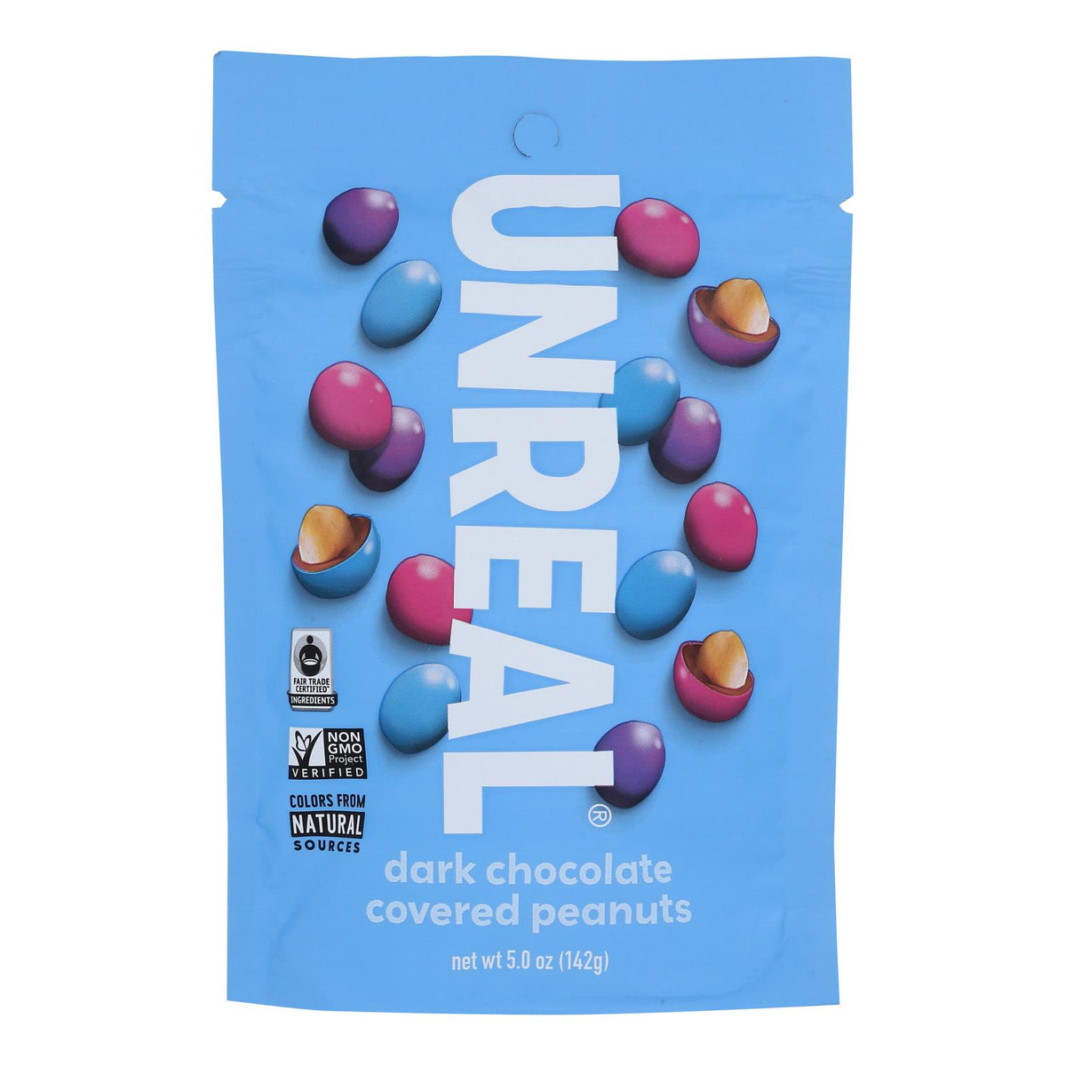 Unreal, Dark Chocolate Peanut Gems, Case Of 6, 5 oz