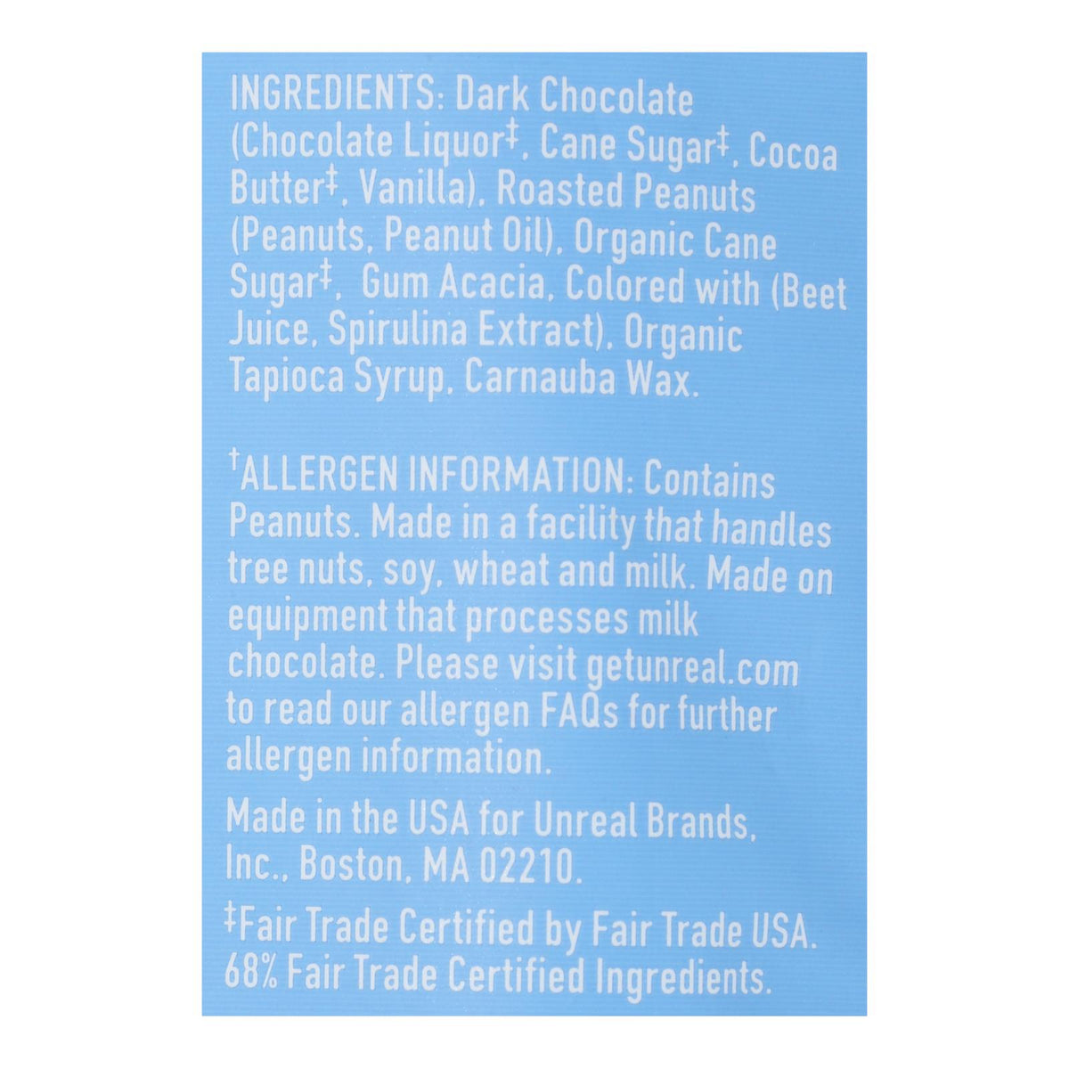 Unreal, Dark Chocolate Peanut Gems, Case Of 6, 5 oz