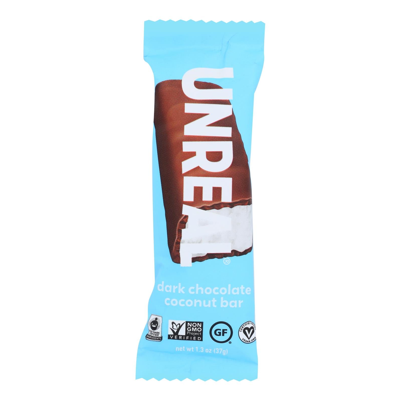 Unreal, Bar Dark Chocolate Coconut, Case Of 12, 1.3 oz
