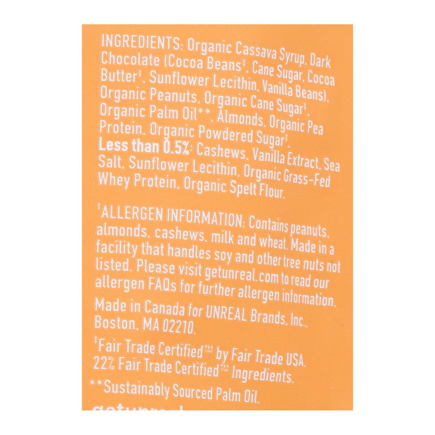 Unreal, Dark Chocolate Caramel Peanut Nougat, Case Of 6, 3.4 oz