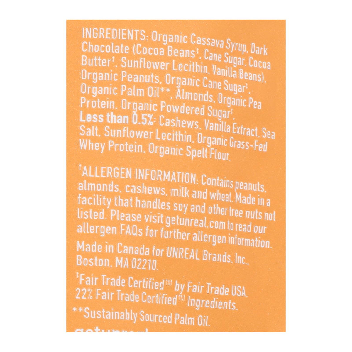Unreal, Dark Chocolate Caramel Peanut Nougat, Case Of 6, 3.4 oz