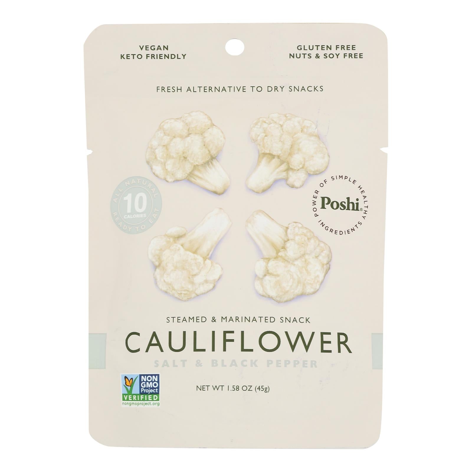 Poshi - Cauliflower Salt Black Pepper - Case of 10-1.58 OZ