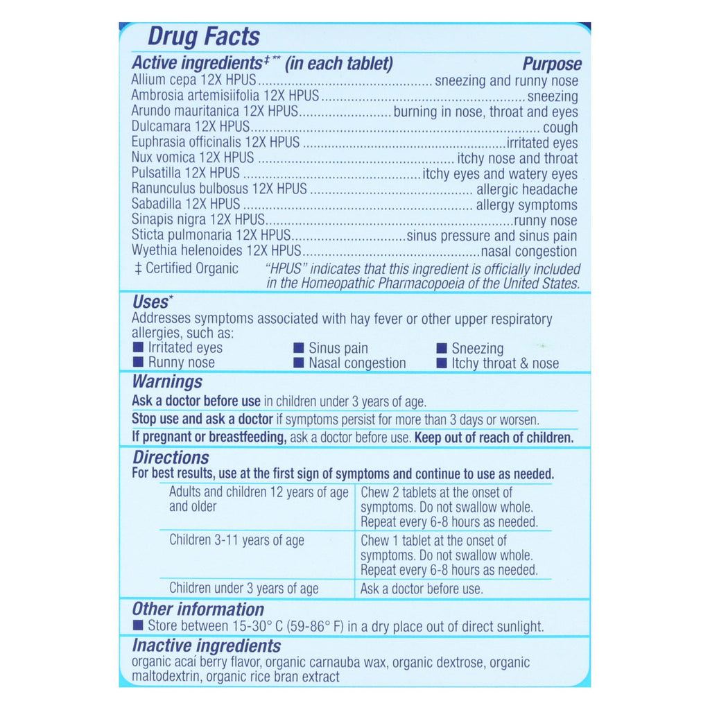 Genexa Allergy-D Homeopathic Medicine  - 1 Each - 60 TAB