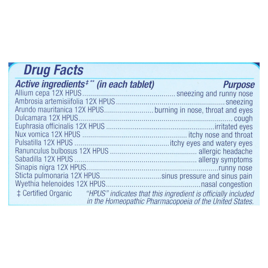 Genexa Allergy-D Homeopathic Medicine  - 1 Each - 60 TAB