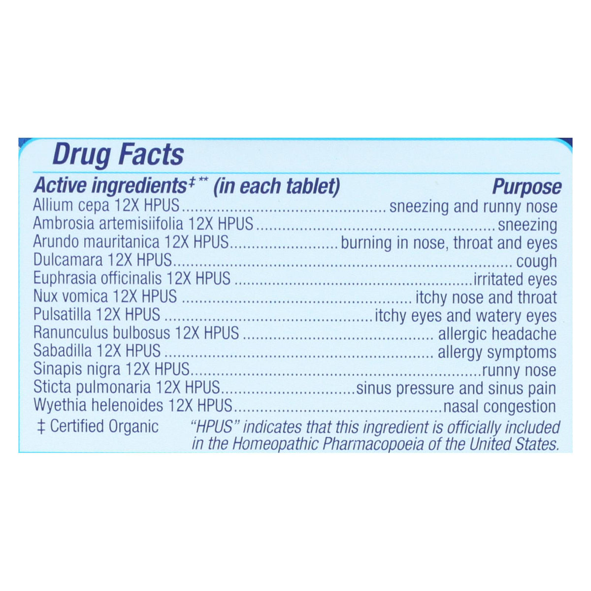 Genexa Allergy-D Homeopathic Medicine  - 1 Each - 60 TAB