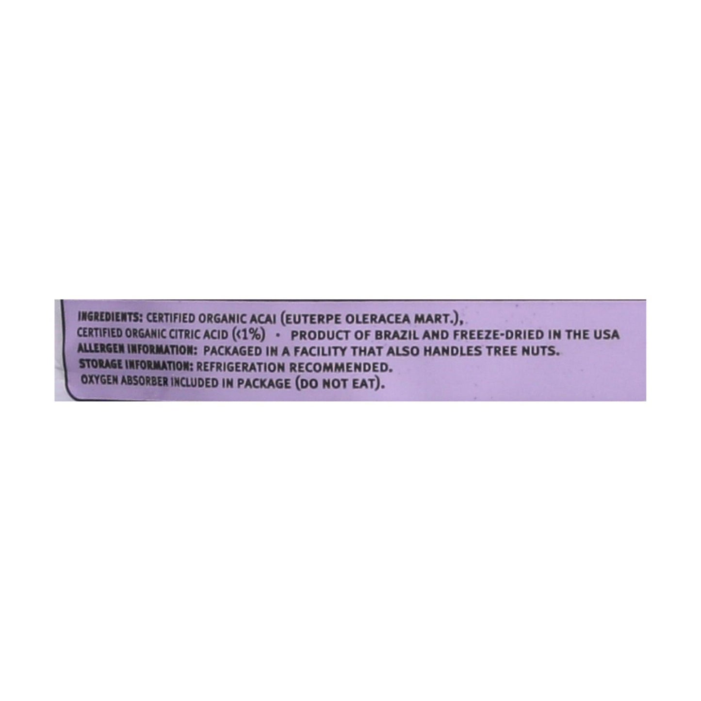 Navitas Naturals Acai Powder - Organic - Freeze-Dried - 4 oz - case of 12