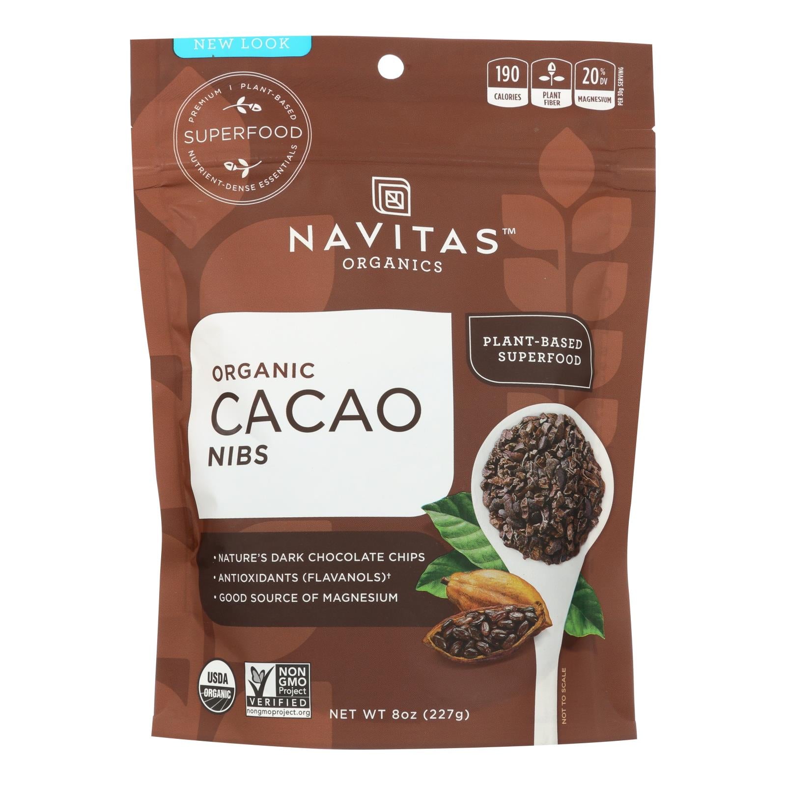 Navitas Naturals Cacao Nibs - Organic - Raw - 8 oz - case of 12