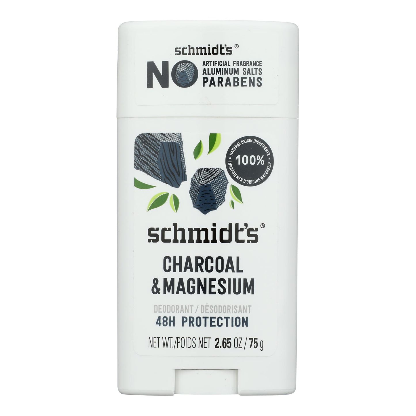Schmidt's - Deodorant Chrcl&mag Stk - 1 Each - 2.65 OZ