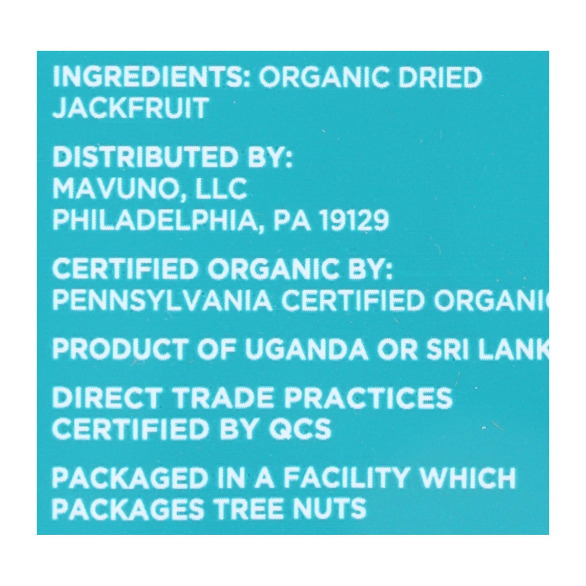 Mavuno Harvest Organic Dried Fruits - Jackfruit - Case of 6 - 2 oz.