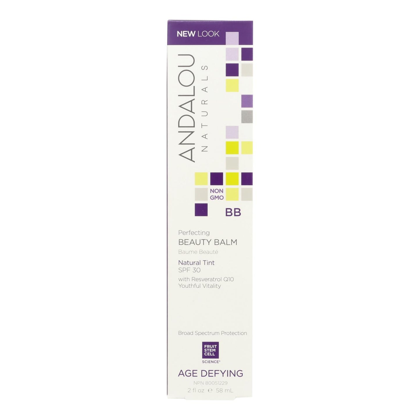 Andalou Naturals Skin Perfecting Beauty Balm - Natural Tint SPF 30 - 2 oz
