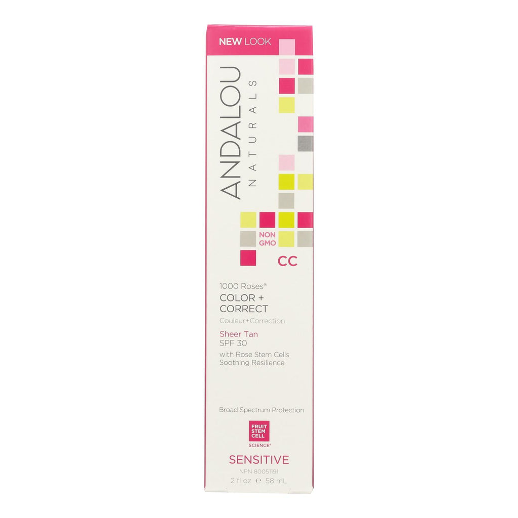 Andalou Naturals Color plus Correct - Sheer SPF 30 - Tan - 2 oz