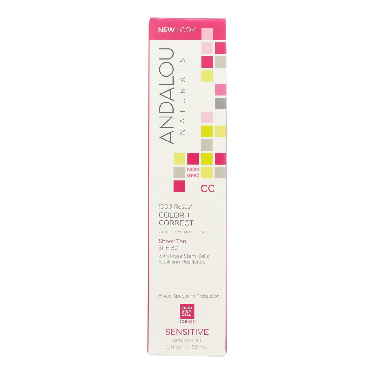 Andalou Naturals Color plus Correct - Sheer SPF 30 - Tan - 2 oz