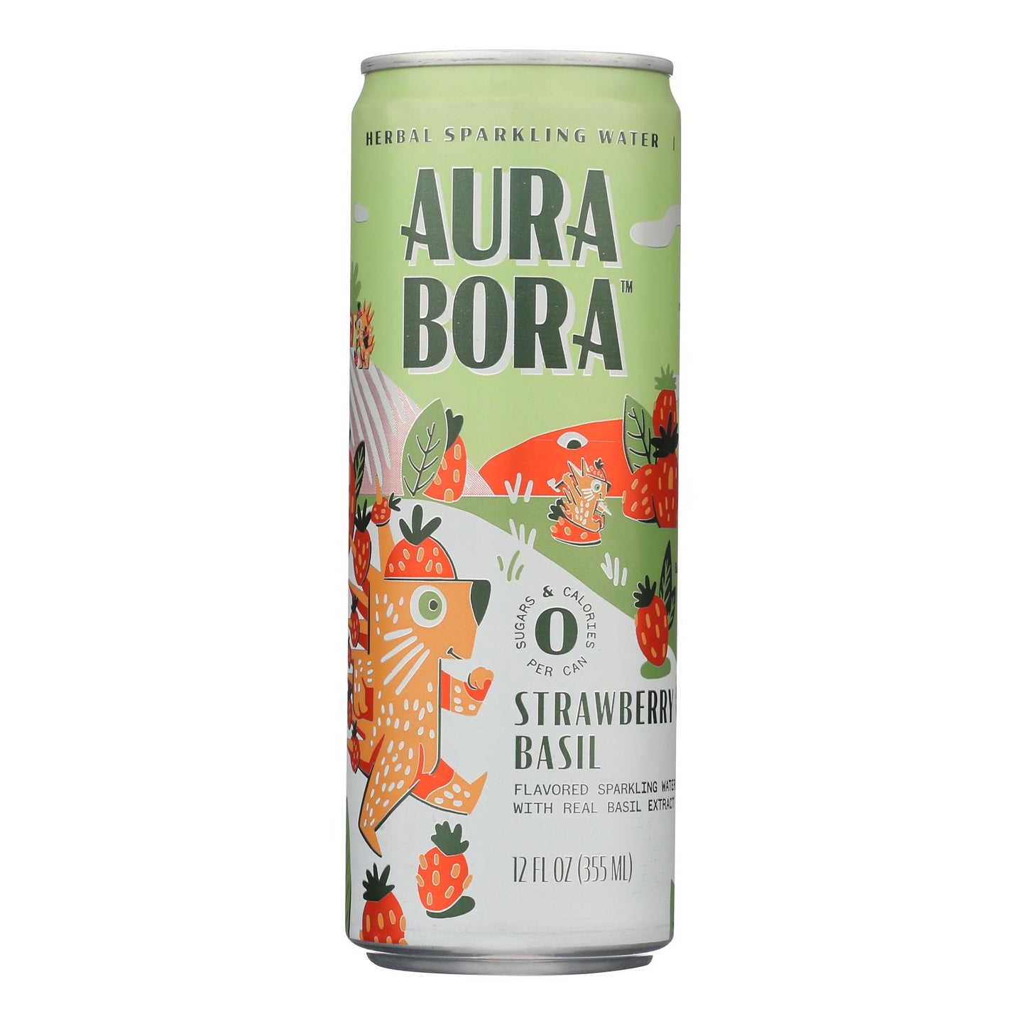 Aura Bora - Sparkling Water Basil Berry - Case of 12-12 FZ