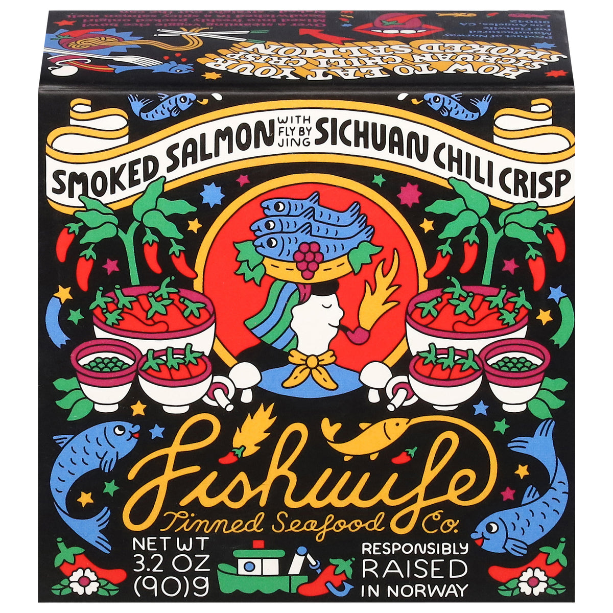 Fishwife - Salmn Smkd Schn Chli Crsp - CS of 6-3.2 OZ